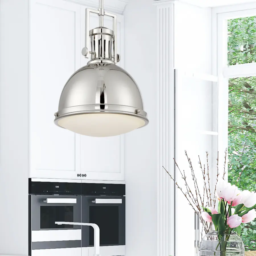 Chival 1-Light Pendant in Polished Nickel - Image 8