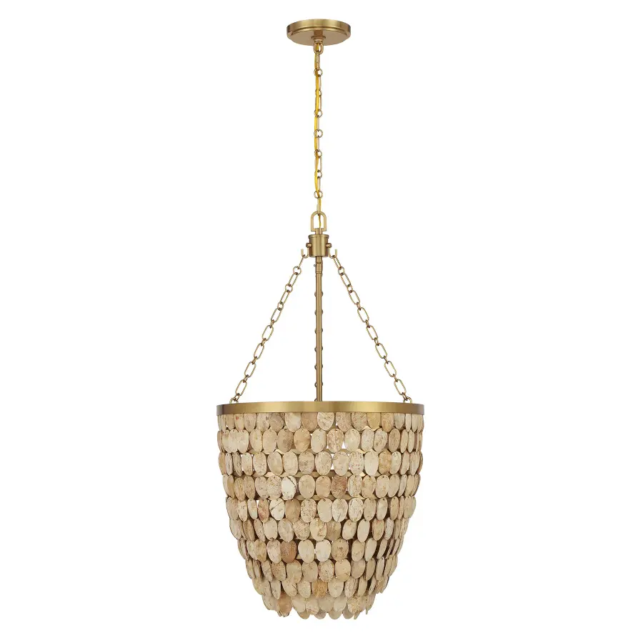 Catalan 4-Light Pendant in Warm Brass by Breegan Jane - Image 2