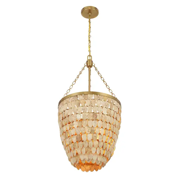 Catalan 4-Light Pendant in Warm Brass by Breegan Jane - Image 4