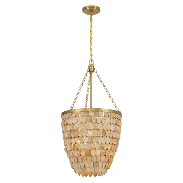 Catalan 4-Light Pendant in Warm Brass by Breegan Jane - Image 5