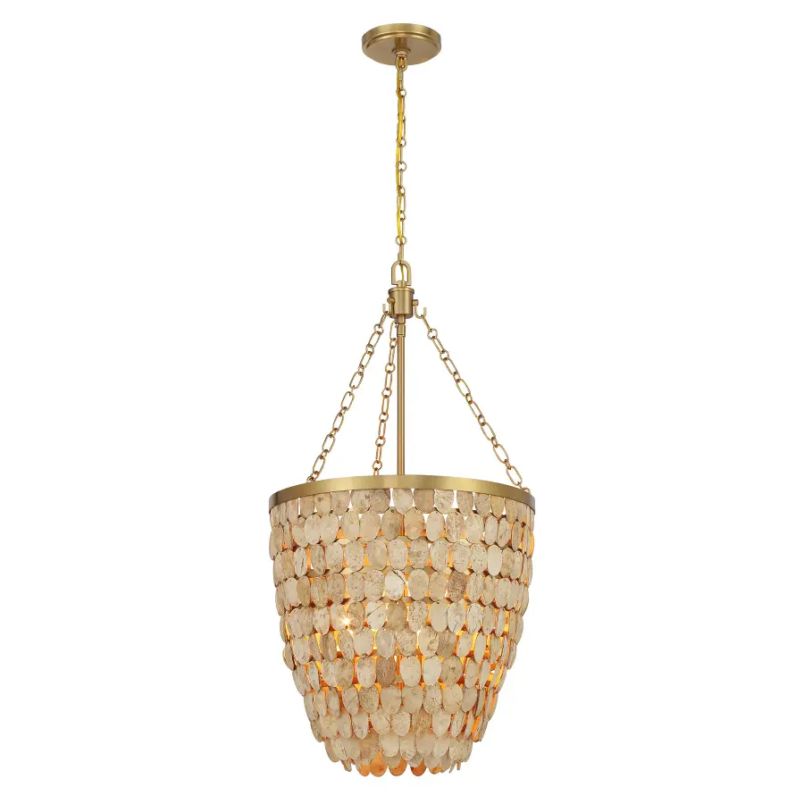 Catalan 4-Light Pendant in Warm Brass by Breegan Jane - Image 5