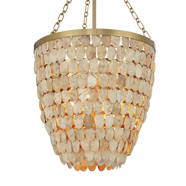 Catalan 4-Light Pendant in Warm Brass by Breegan Jane - Image 7