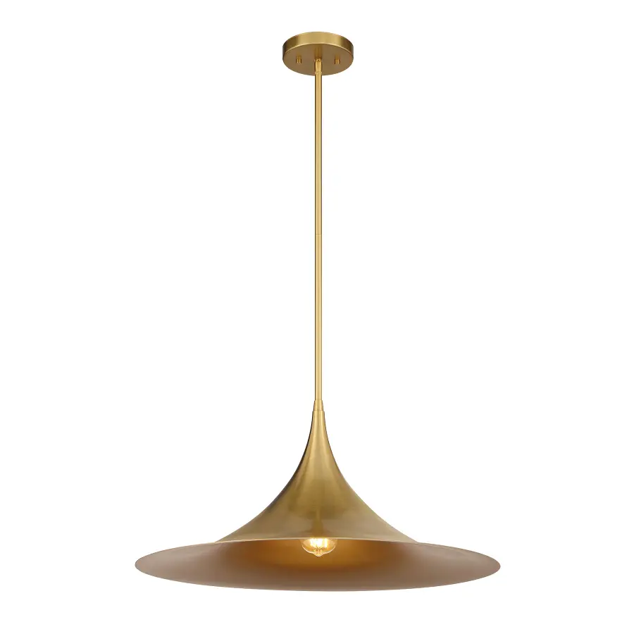 Bowdin One Light Pendant in Warm Brass - Image 1