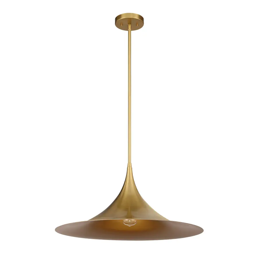 Bowdin One Light Pendant in Warm Brass - Image 2