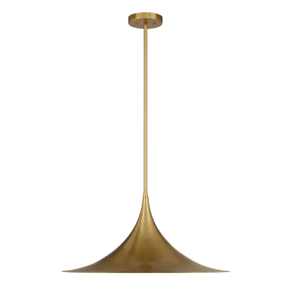 Bowdin One Light Pendant in Warm Brass - Image 3
