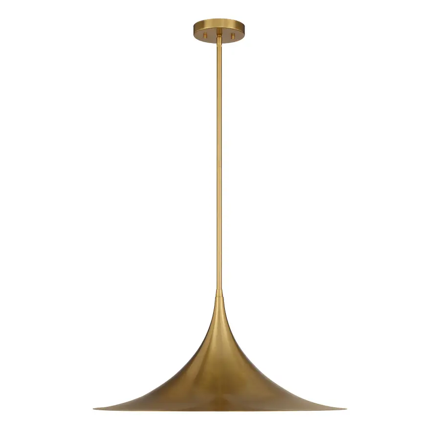 Bowdin One Light Pendant in Warm Brass - Image 3