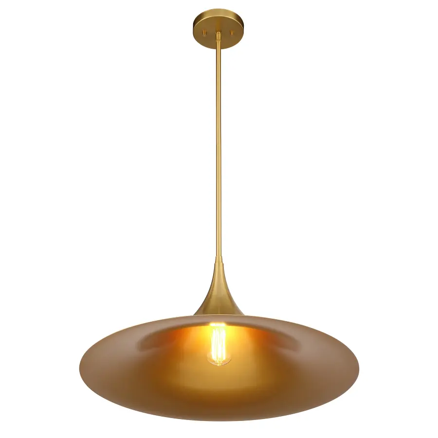 Bowdin One Light Pendant in Warm Brass - Image 4