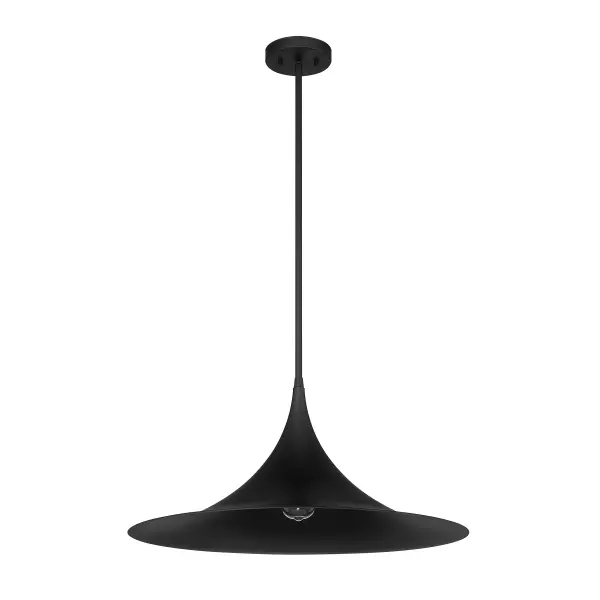 Bowdin 1-Light Pendant in Matte Black - alternate view