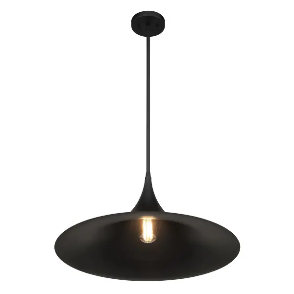 Bowdin 1-Light Pendant in Matte Black - Image 4