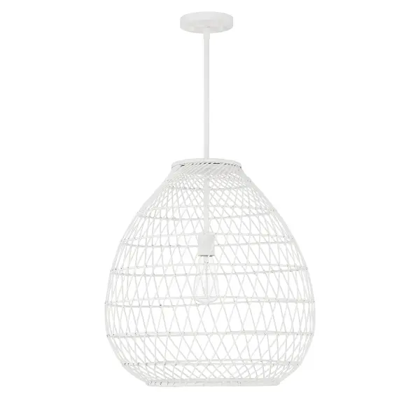 Maya 1-Light Pendant in Bisque White - alternate view
