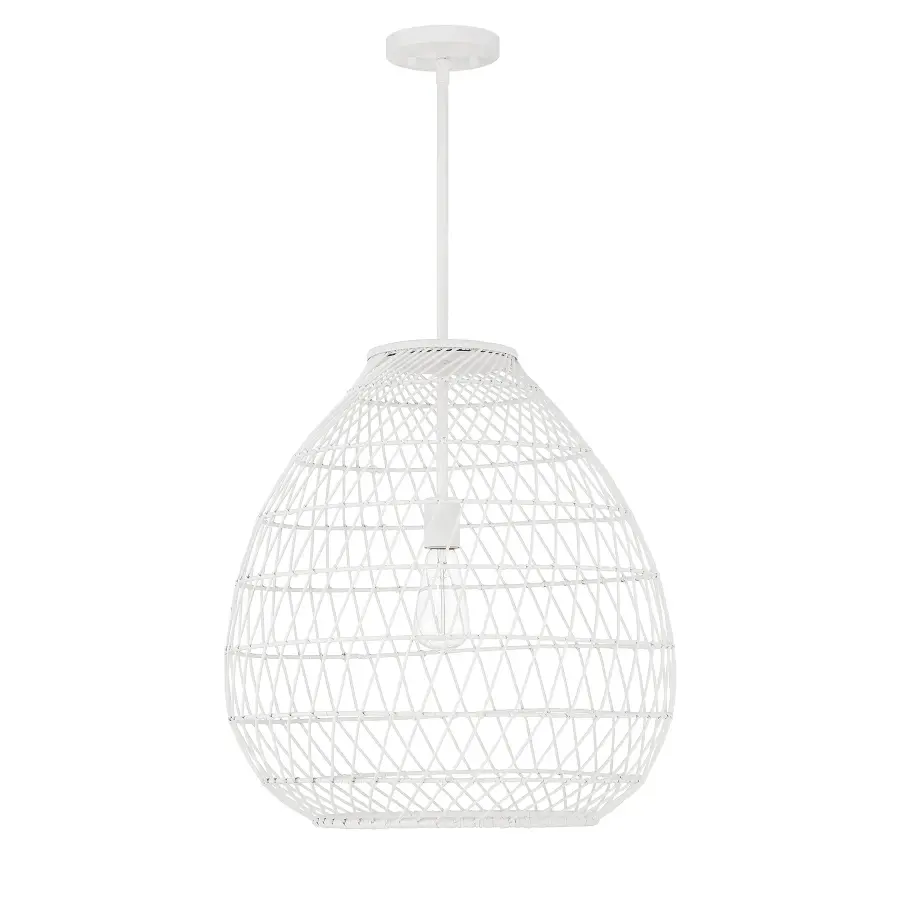 Maya 1-Light Pendant in Bisque White - Image 2