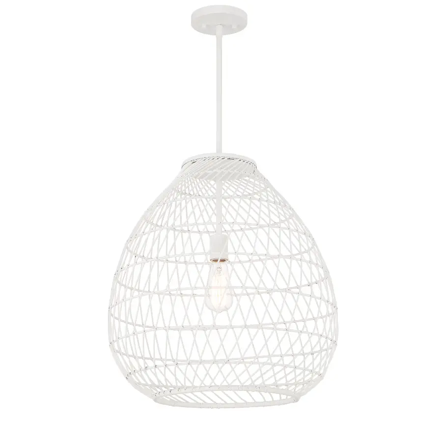 Maya 1-Light Pendant in Bisque White - Image 3