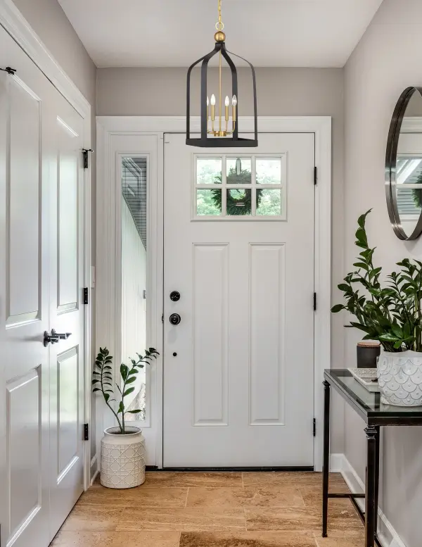 Sheffield 4-Light Pendant in Matte Black with Warm Brass Accents - Image 9