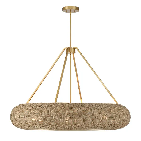 Gaia 6-Light Pendant in Warm Brass by Breegan Jane - Image 1