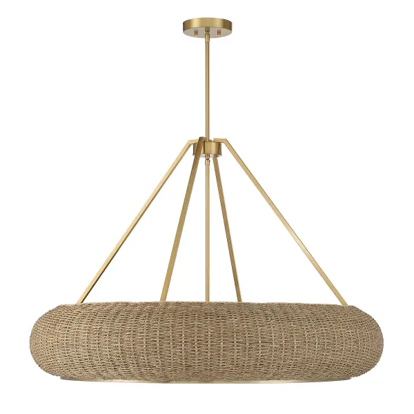 Gaia 6-Light Pendant in Warm Brass by Breegan Jane - Image 2