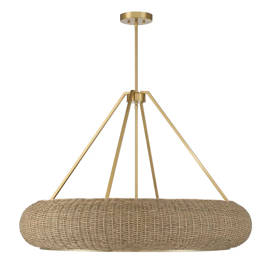 Gaia 6-Light Pendant in Warm Brass by Breegan Jane - Image 2