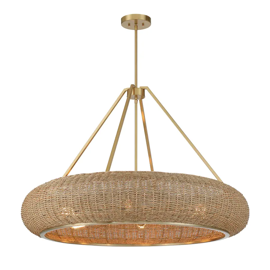 Gaia 6-Light Pendant in Warm Brass by Breegan Jane - Image 3