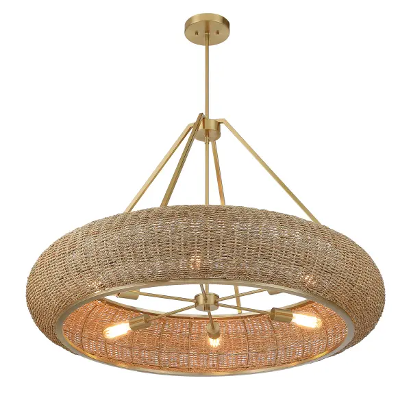 Gaia 6-Light Pendant in Warm Brass by Breegan Jane - Image 4