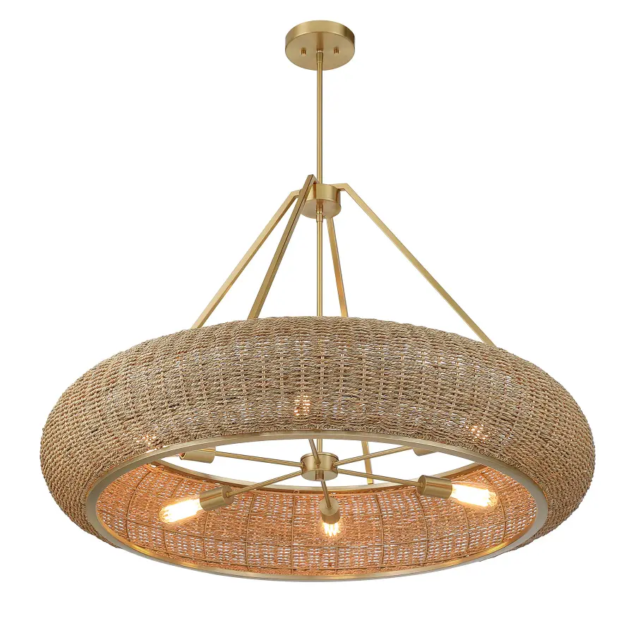 Gaia 6-Light Pendant in Warm Brass by Breegan Jane - Image 4
