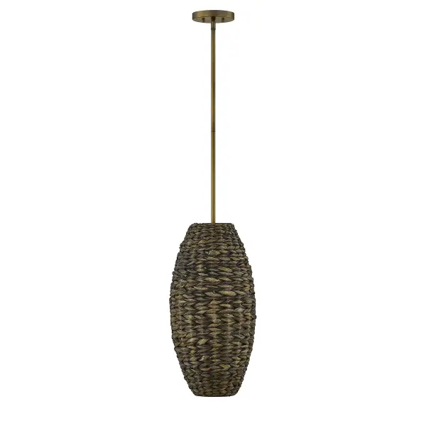 Tierra Brisa 1-Light Pendant in Riviera Brass by Breegan Jane - Image 1