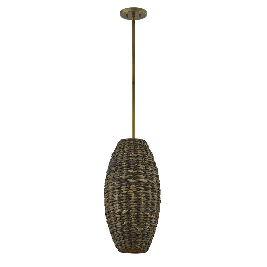 Tierra Brisa 1-Light Pendant in Riviera Brass by Breegan Jane - Image 2