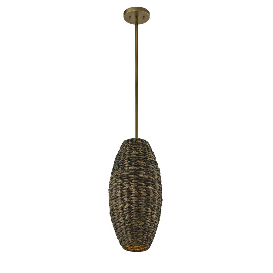 Tierra Brisa 1-Light Pendant in Riviera Brass by Breegan Jane - Image 3
