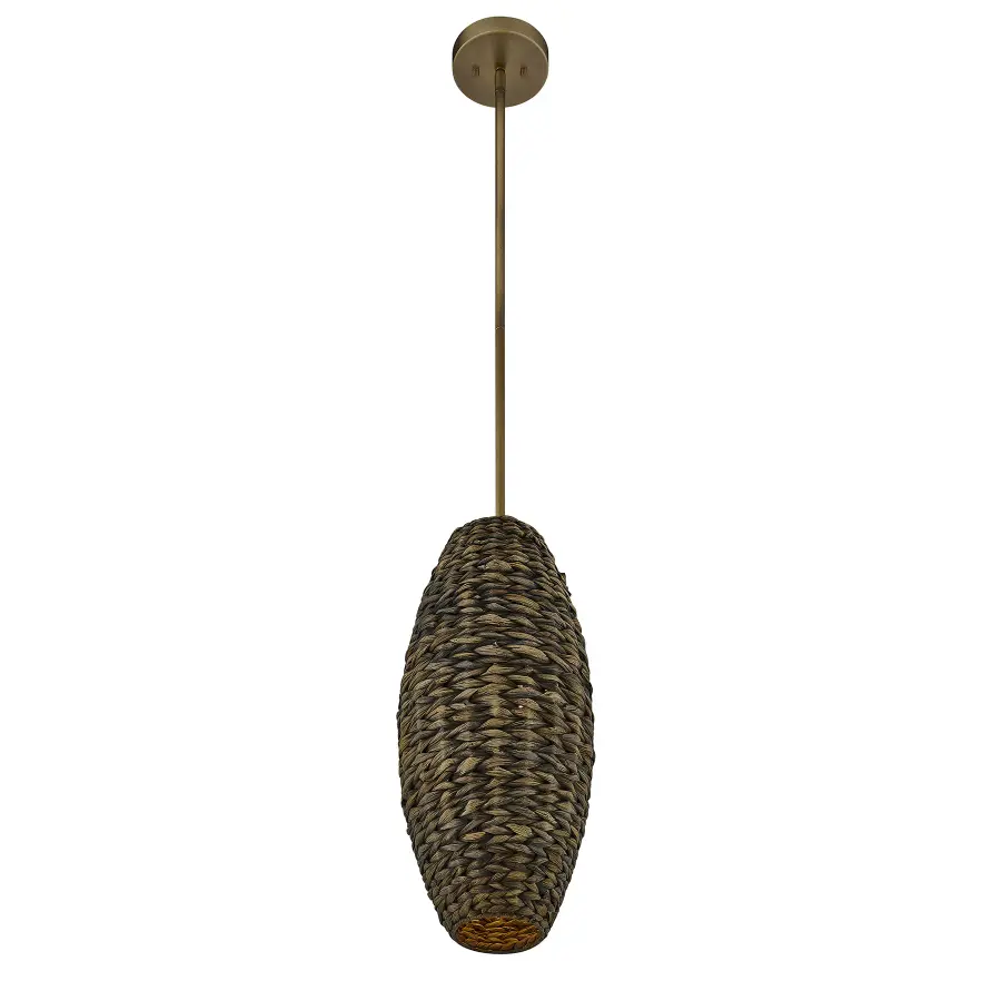 Tierra Brisa 1-Light Pendant in Riviera Brass by Breegan Jane - Image 4