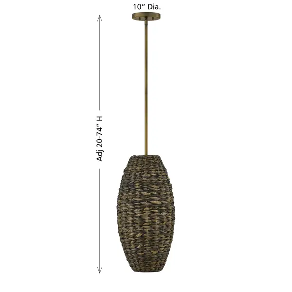 Tierra Brisa 1-Light Pendant in Riviera Brass by Breegan Jane - Image 7