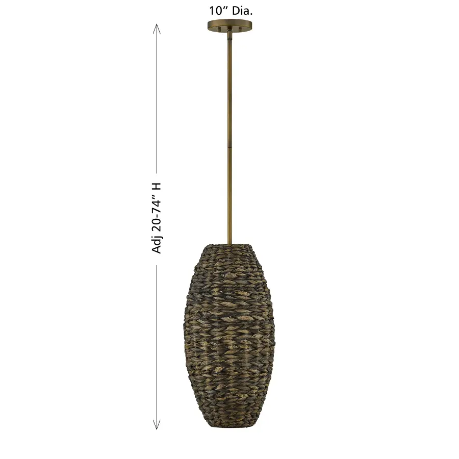 Tierra Brisa 1-Light Pendant in Riviera Brass by Breegan Jane - Image 7