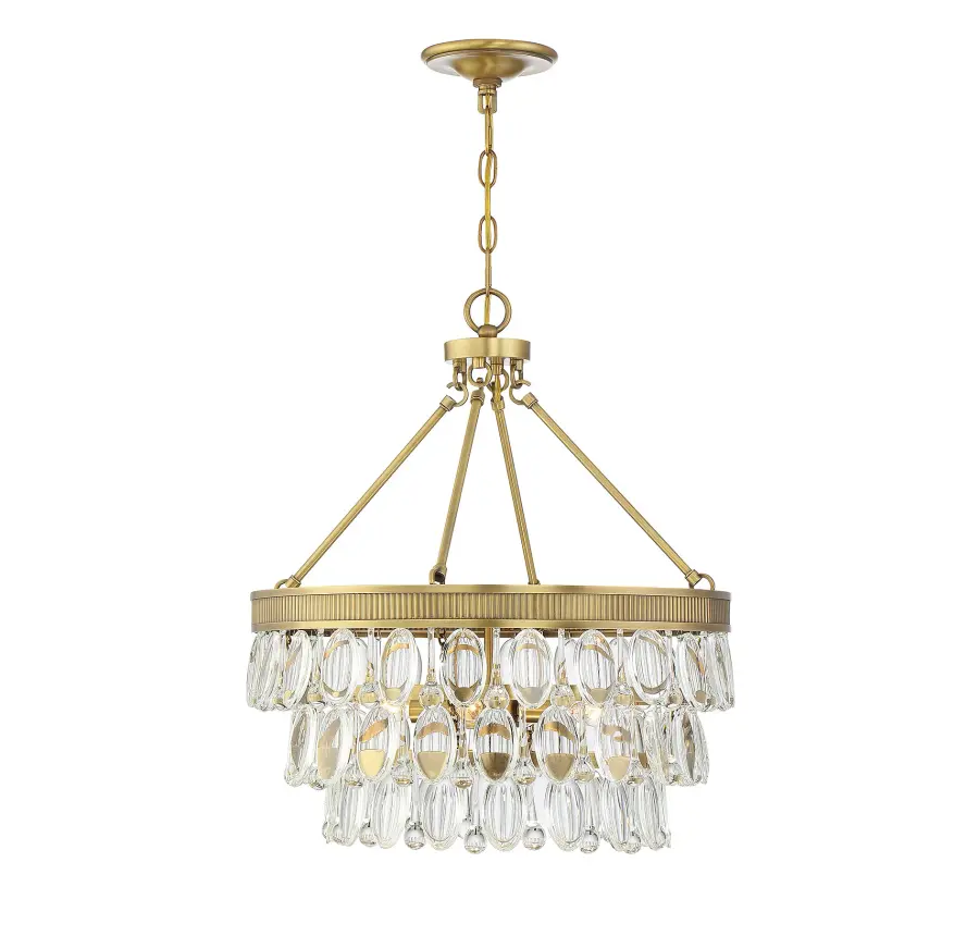 Windham 4-Light Pendant in Warm Brass - Image 1