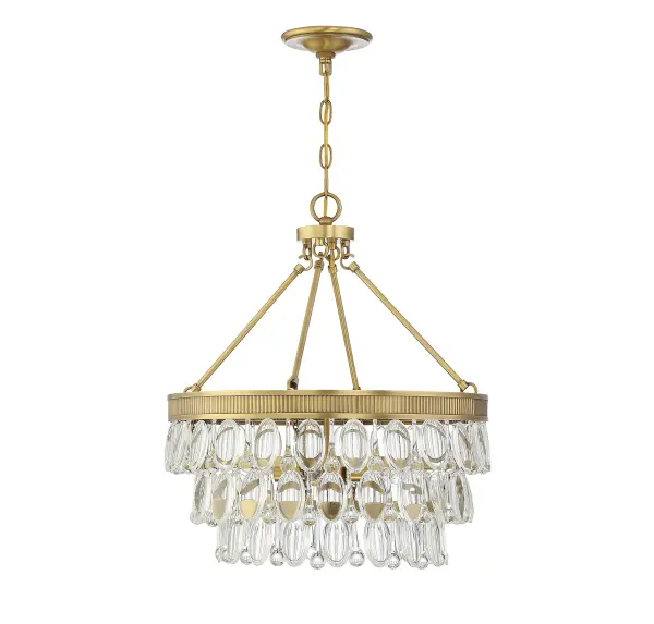 Windham 4-Light Pendant in Warm Brass - Image 2