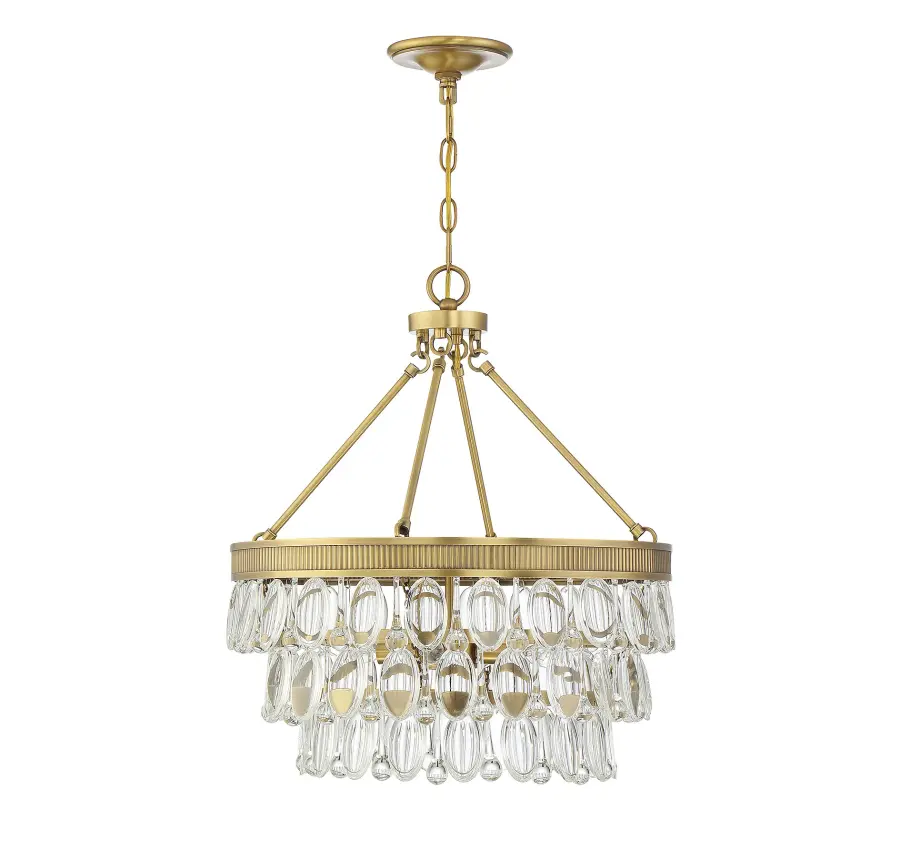 Windham 4-Light Pendant in Warm Brass - Image 2