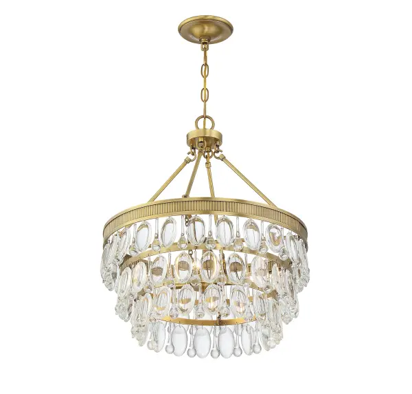 Windham 4-Light Pendant in Warm Brass - Image 5