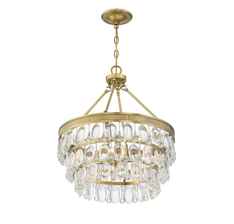 Windham 4-Light Pendant in Warm Brass - Image 5