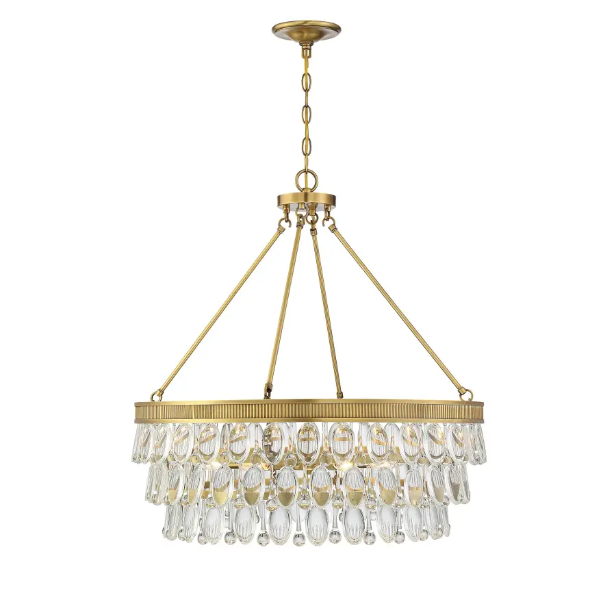 Windham 6-Light Pendant in Warm Brass - Image 1