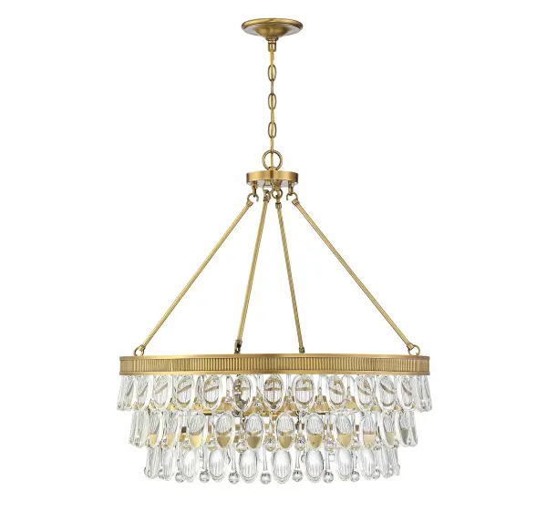 Windham 6-Light Pendant in Warm Brass - alternate view