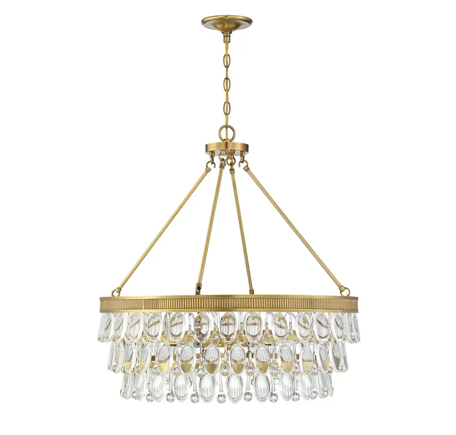 Windham 6-Light Pendant in Warm Brass - Image 2