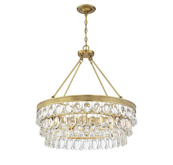 Windham 6-Light Pendant in Warm Brass - Image 3