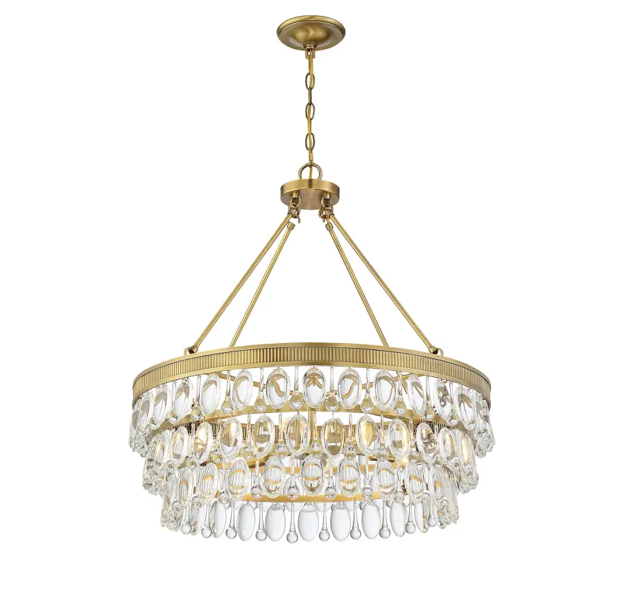 Windham 6-Light Pendant in Warm Brass - Image 3