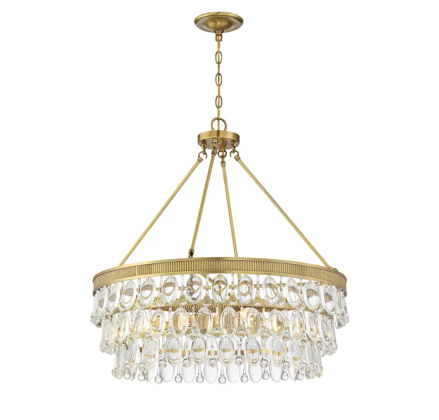 Windham 6-Light Pendant in Warm Brass - Image 4
