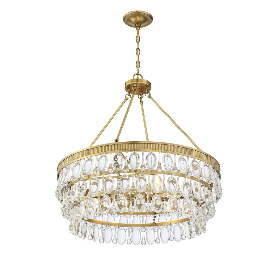 Windham 6-Light Pendant in Warm Brass - Image 5