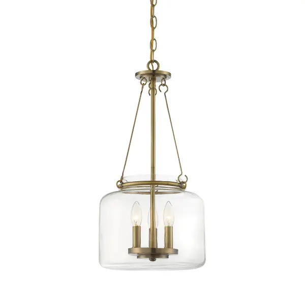The Akron pendant combines timeless design with modern versatility. Its square clear glass shade and warm brass hardware create a sophisticated look that works beautifully in traditional and transitional spaces.