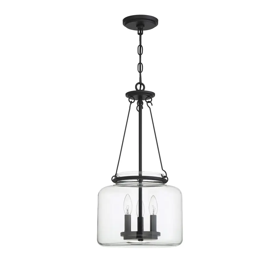 Akron 3-Light Pendant in Matte Black - Image 2