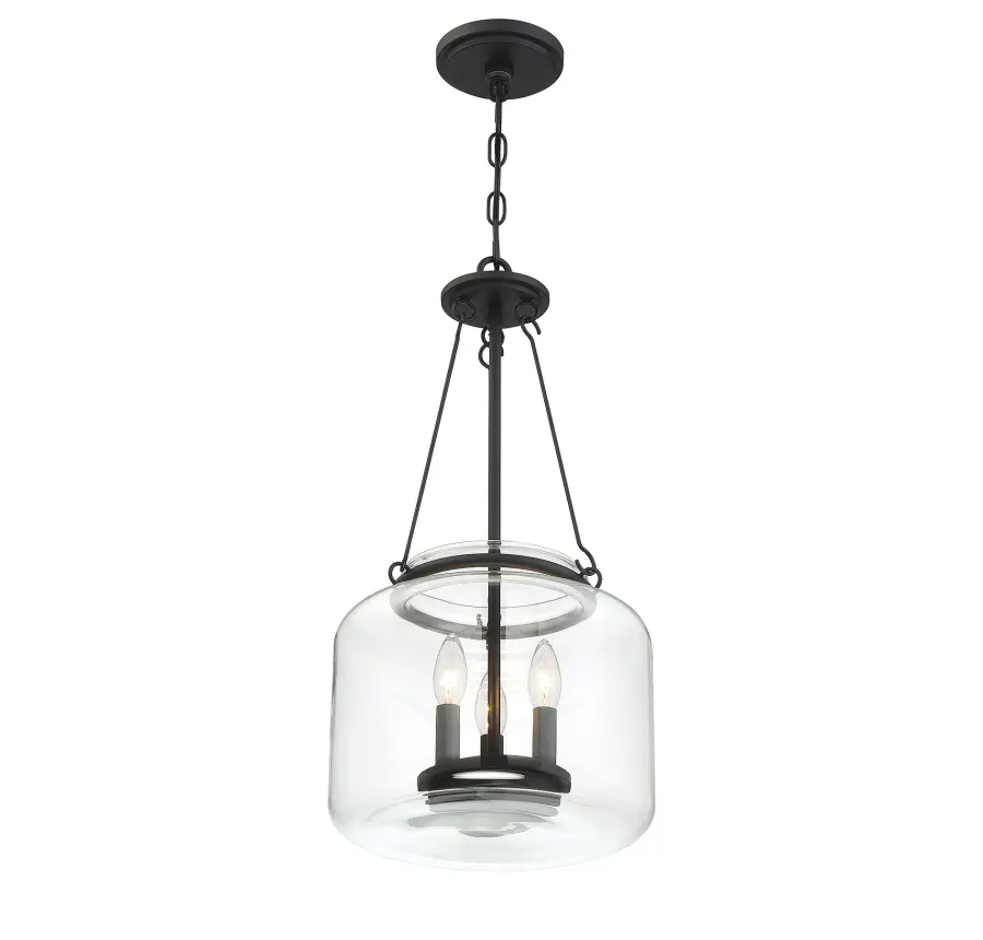 Akron 3-Light Pendant in Matte Black - Image 4