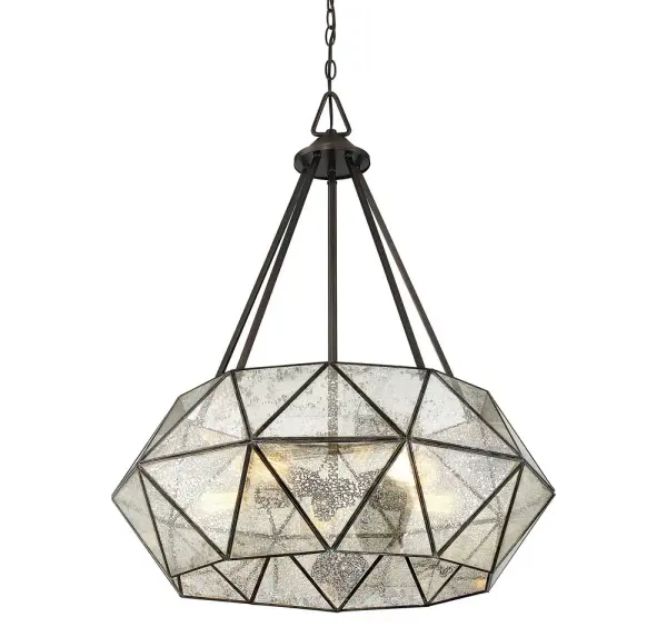 Tartan 5-Light Pendant in Oiled Burnished Bronze - alternate view