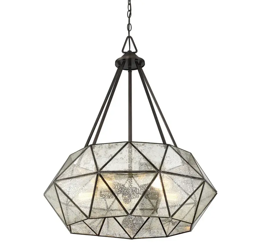 Tartan 5-Light Pendant in Oiled Burnished Bronze - Image 2