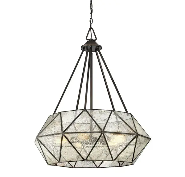 Tartan 5-Light Pendant in Oiled Burnished Bronze - Image 3