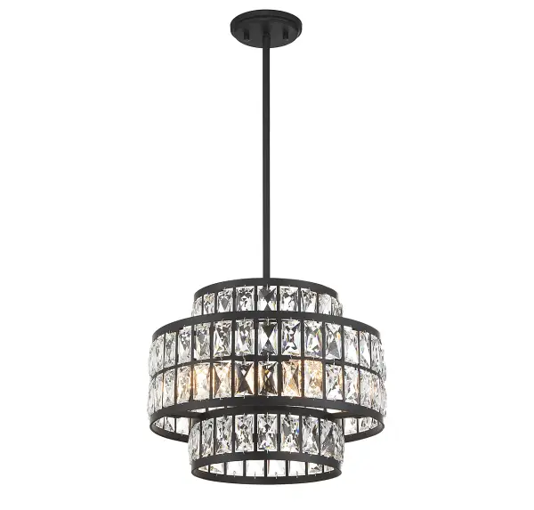 Renzo 3-Light Pendant in Matte Black - Image 3