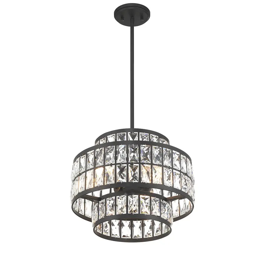 Renzo 3-Light Pendant in Matte Black - Image 4
