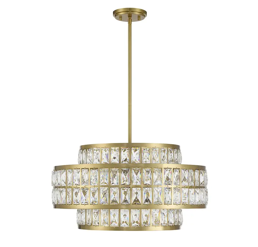Renzo Four Light Pendant in Warm Brass - Image 2
